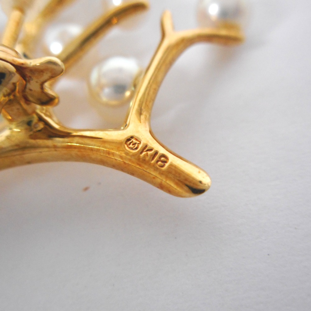 楽天市場】ミキモト ブローチ K18YG 幸福の木 ベビーパール 真珠12個