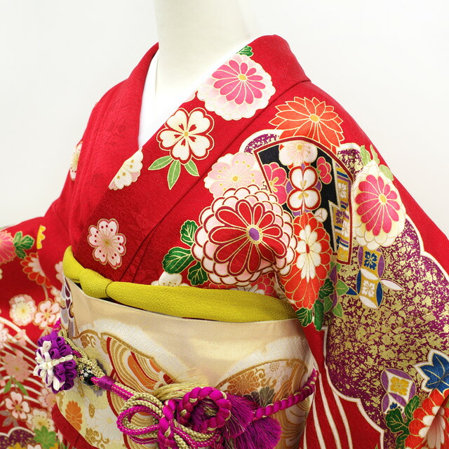 楽天市場】【中古】 振袖 リサイクル 着物 正絹 成人式 フォーマル 金