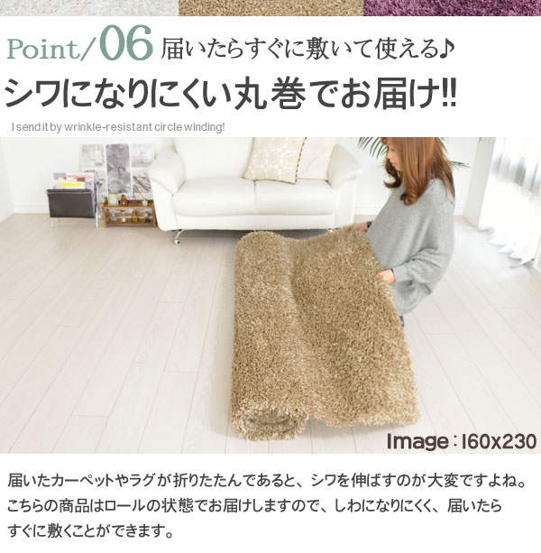 楽天市場】インポートシャギーラグ 200×290 約3.5畳 長方形 ベルギー製