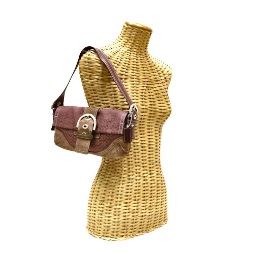 楽天市場】コーチ COACH ワンショルダーバッグ スエード キャンバス