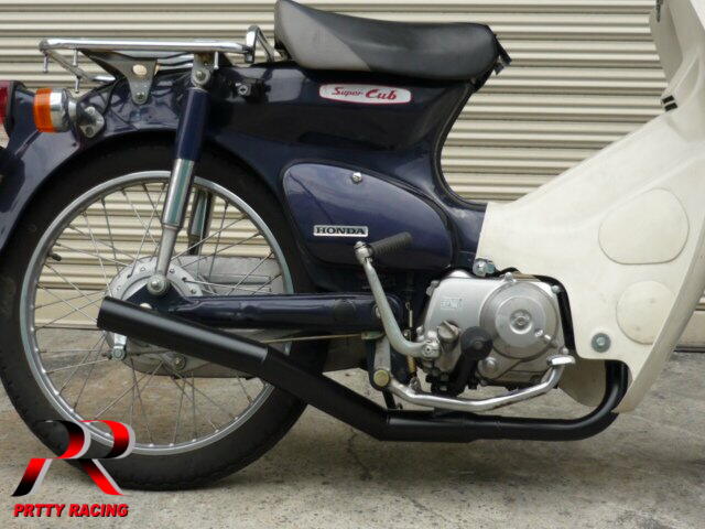 楽天市場】HONDA スーパーカブ PRETTYショート管 黒 マフラー