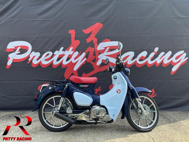 プリティーレーシング　スーパーカブ50 ショート管　社外マフラー　ブラック　中古 プリティ― HONDA カブ ショート管 黒 マフラー PRETTY : PRETTYRACING