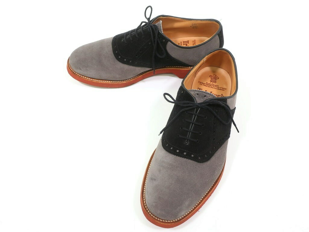楽天市場】【中古】トリッカーズ Trickers スエード コンビ レザー