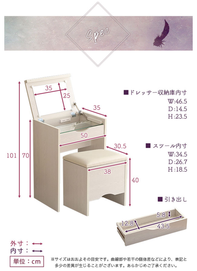 楽天市場】【期間限定10%OFF】ドレッサー 鏡台 デスク 2点セット