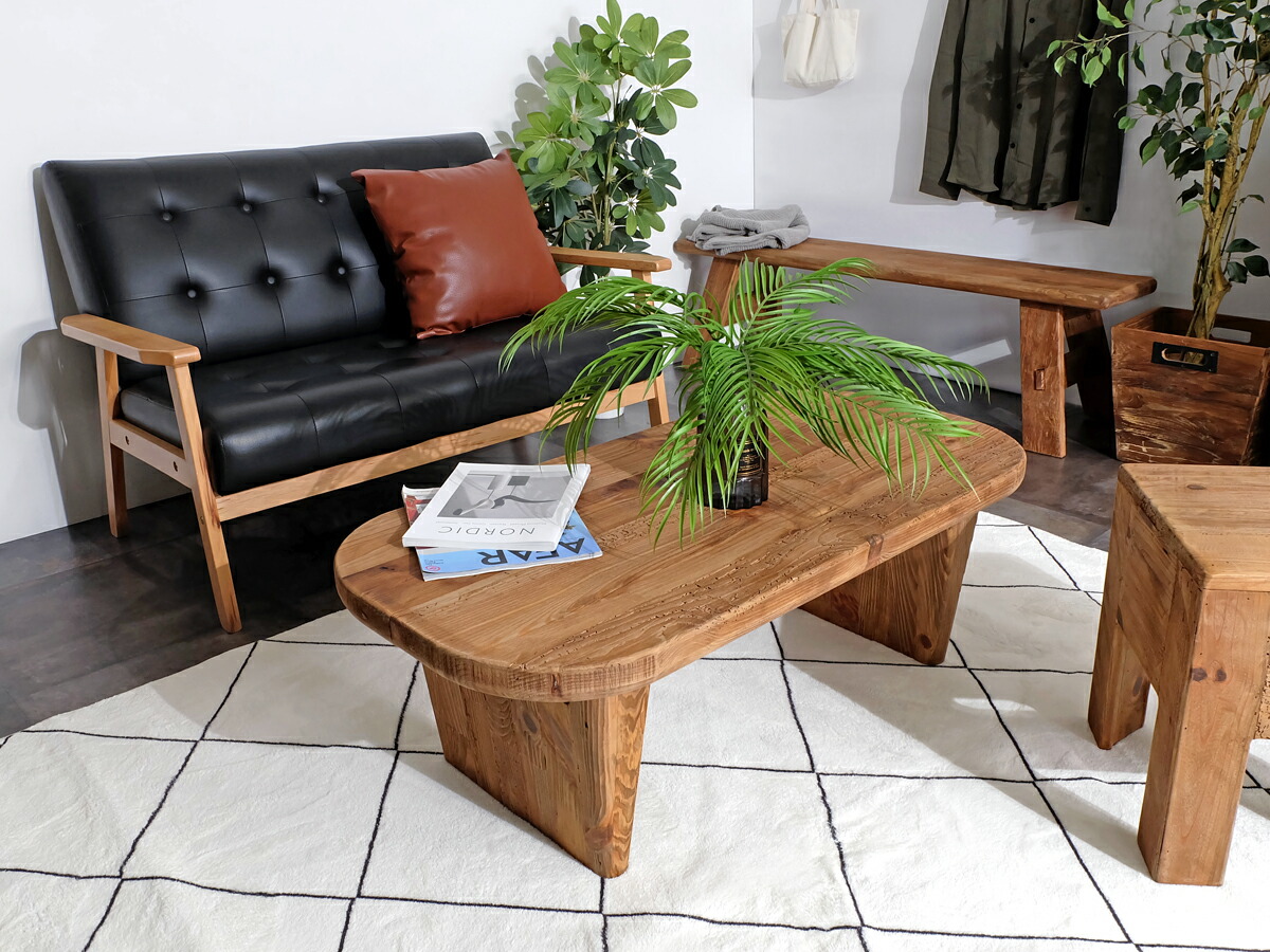 楽天市場】【古材家具】リサイクルパイン コーヒーテーブル 木製