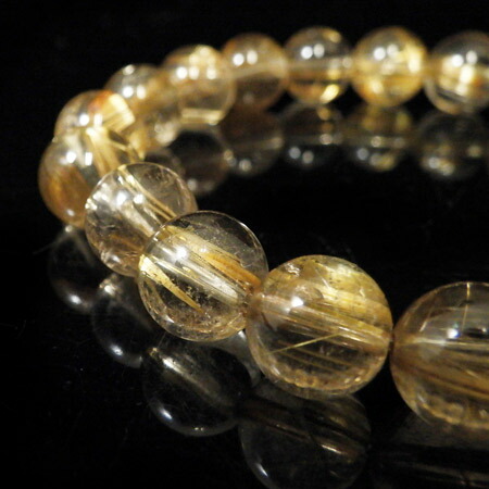 楽天市場】ルチルクォーツ ブレスレット 9mm玉×21個 内周16.5cm 天然石