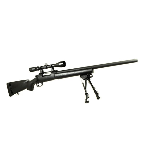 エアコッキングライフル ブラック スコープ付き ジャンク エア