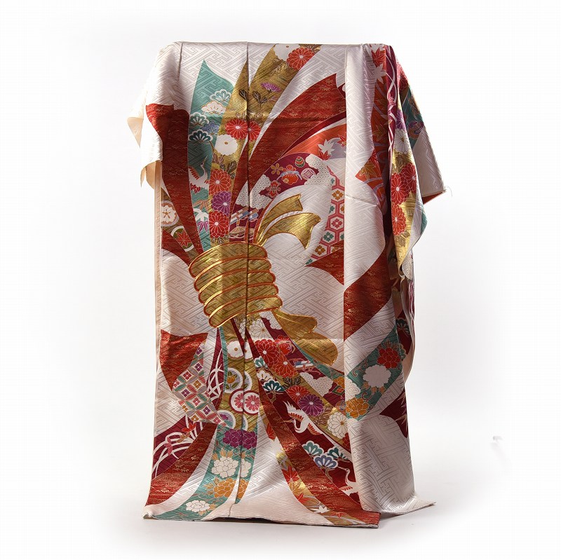 楽天市場】振袖 手縫いお仕立て付き 手描き 吉祥文様 束ね熨斗 金駒