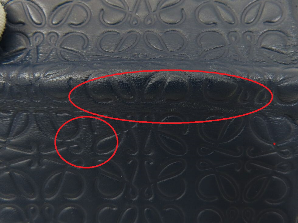 楽天市場】ロエベ レザー ネイビー リピートアナグラムカードケース