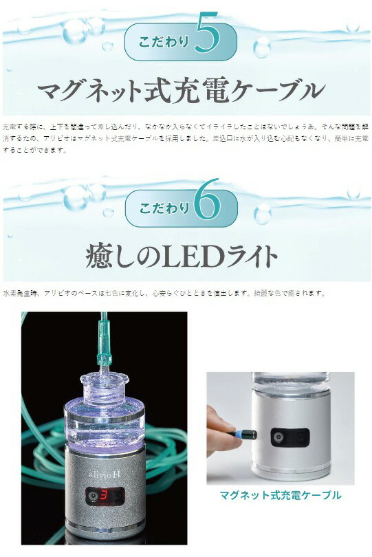 楽天市場】【即納】alivio H(アリビオ) 小型純水素ガス吸入器 : smile通信