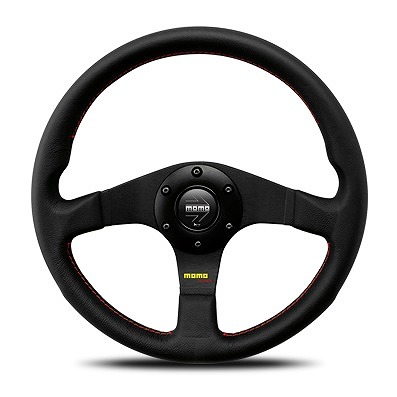 楽天市場】MOMO/モモ チューナー ステアリング ブラックレザー レッド