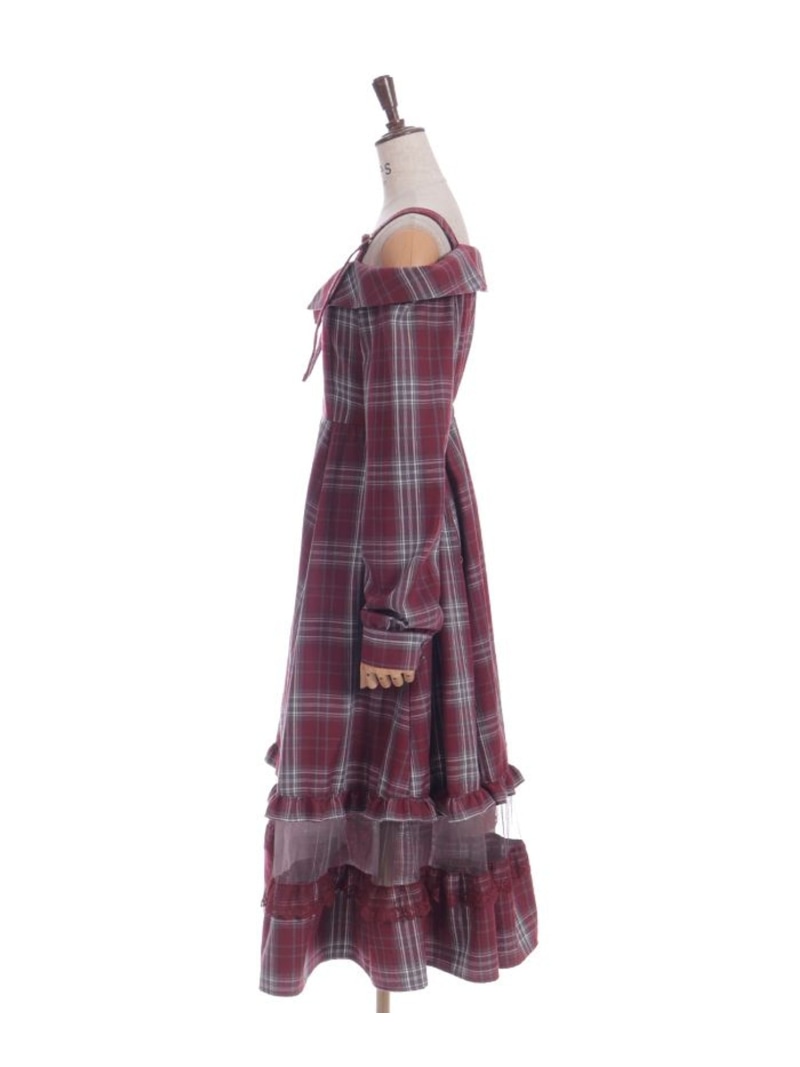 楽天市場】タータンチェック肩開ワンピース axes femme アクシーズ