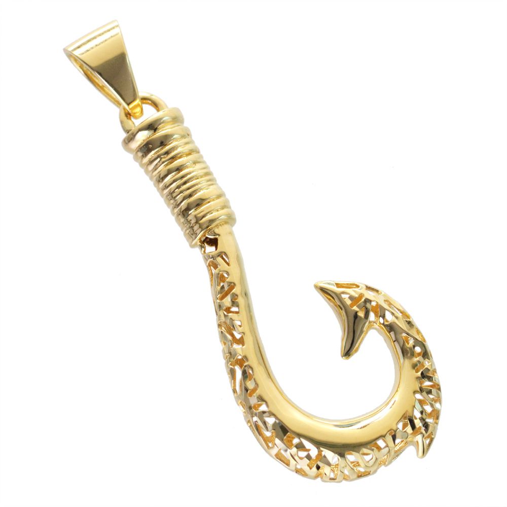 楽天市場】ペンダントトップ メンズ 18金 K18 18K フィッシュフック