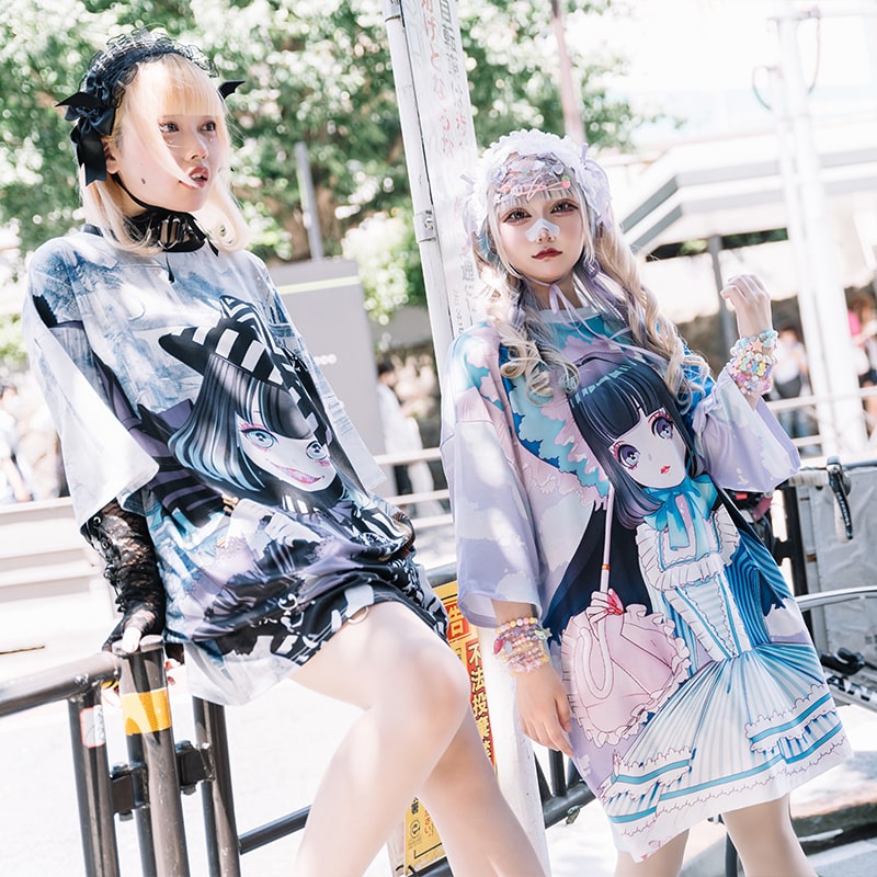 楽天市場】ロリるる ヒュージTシャツ 半袖 ファッション 原宿系 原宿