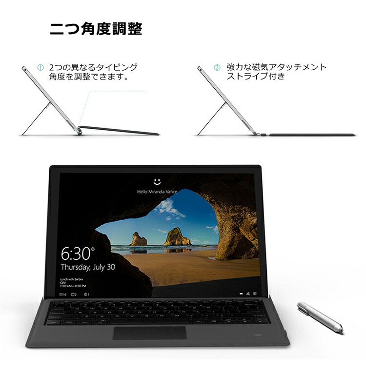 楽天市場】Surface pro3/4/5/6/7 bluetooth キーボード 7色 LED発光式