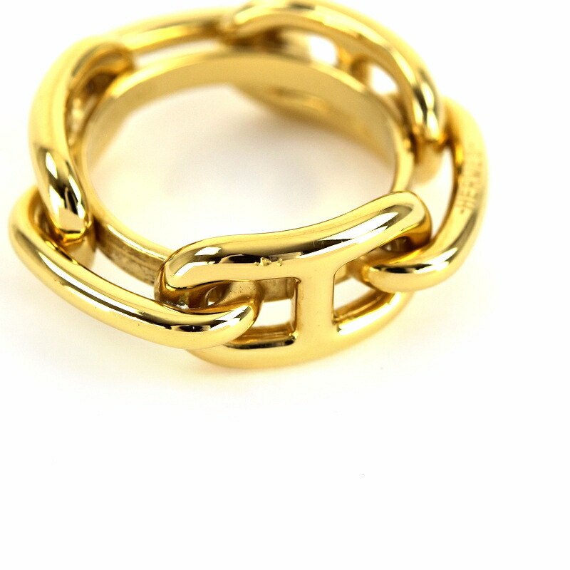 楽天市場】エルメス スカーフリング シェーヌダンクル ゴールドカラー