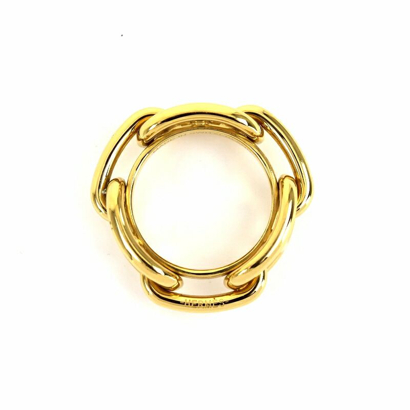 楽天市場】エルメス スカーフリング シェーヌダンクル ゴールドカラー