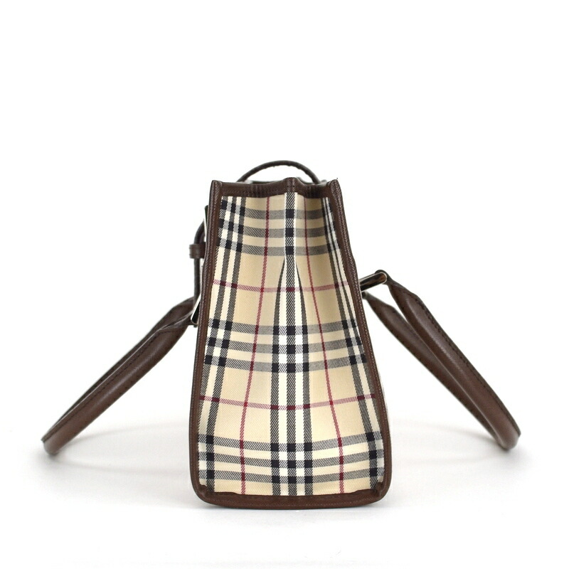 楽天市場】バーバリー バッグ レディース レザー ファブリック ノバ