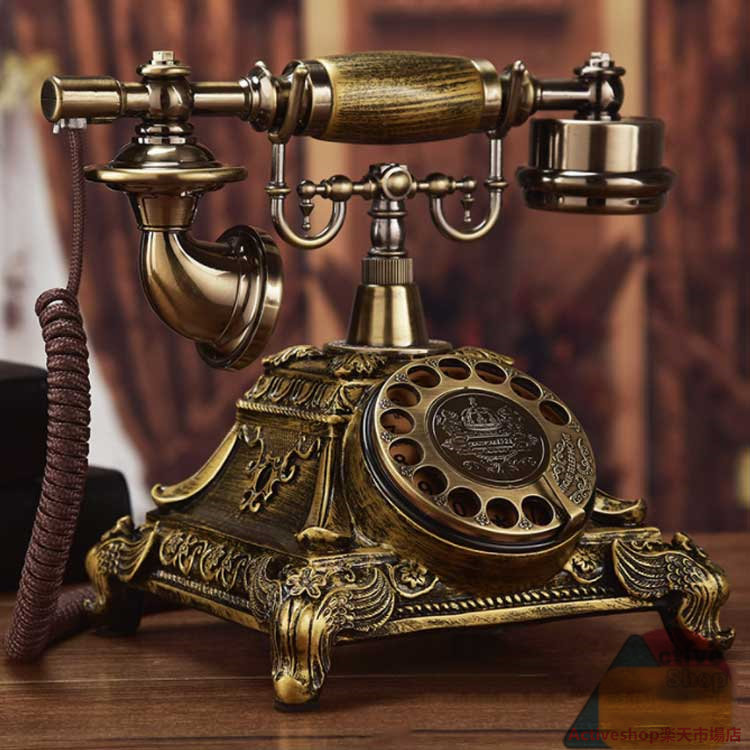 楽天市場】アンティーク電話機 レトロ電話機 有線電話 回転ダイヤル式