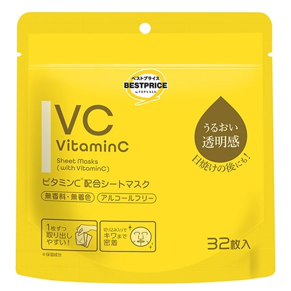 楽天市場】トップバリュ ベストプライス ビタミンC 配合 シートマスク