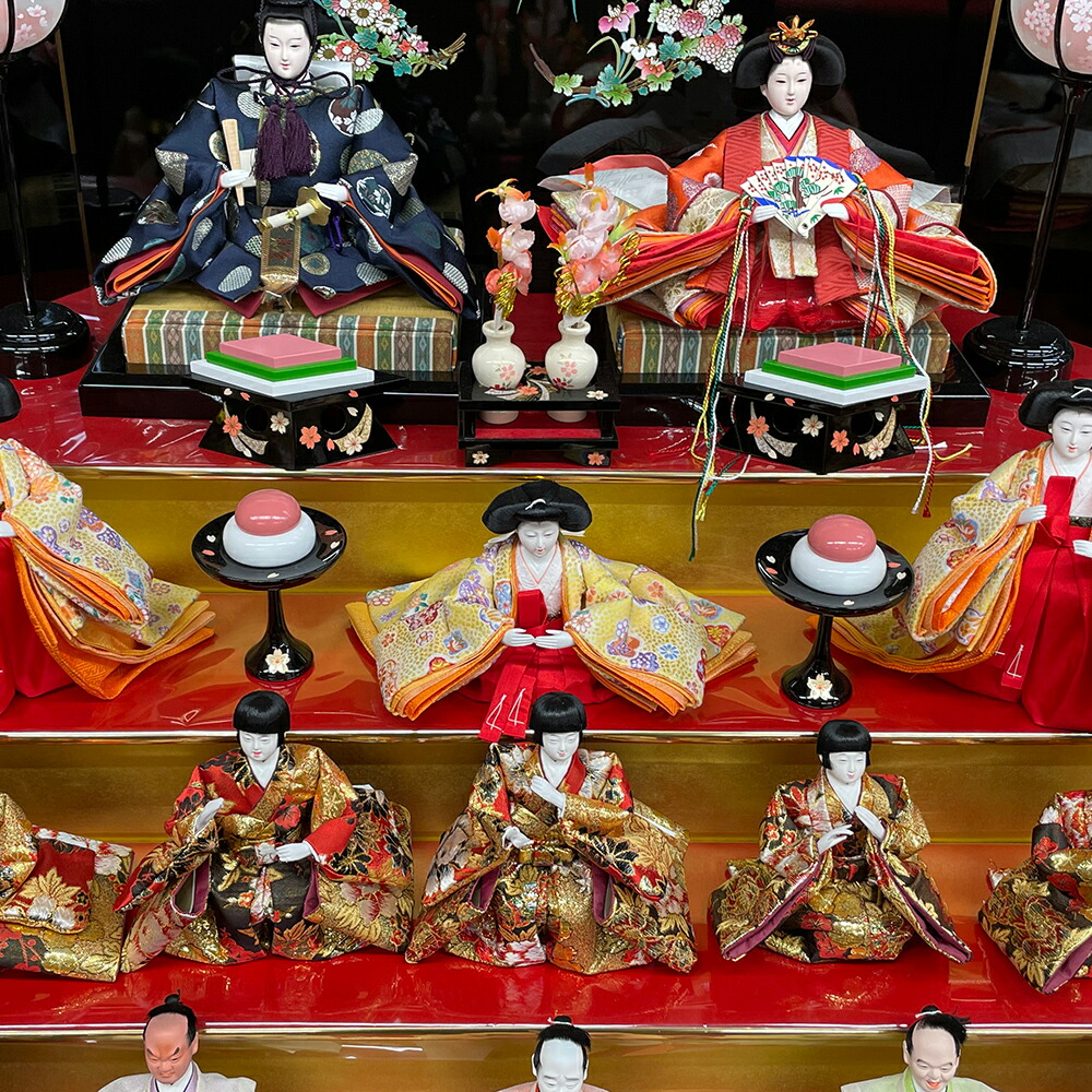 楽天市場】雛人形15人飾り コンパクト ひな人形 五段飾りセット おひな