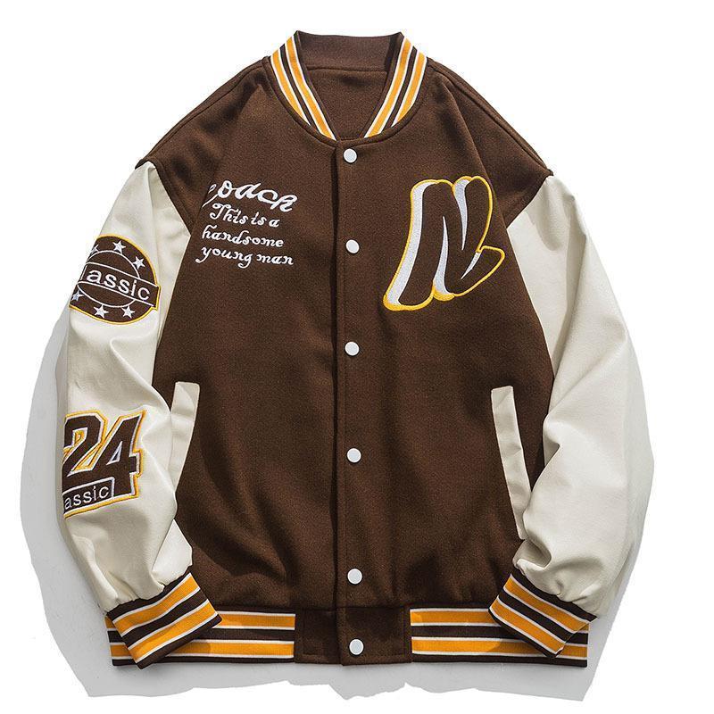 楽天市場】スタジャン メンズ スタジアム PU革袖 ワッペン パッチ