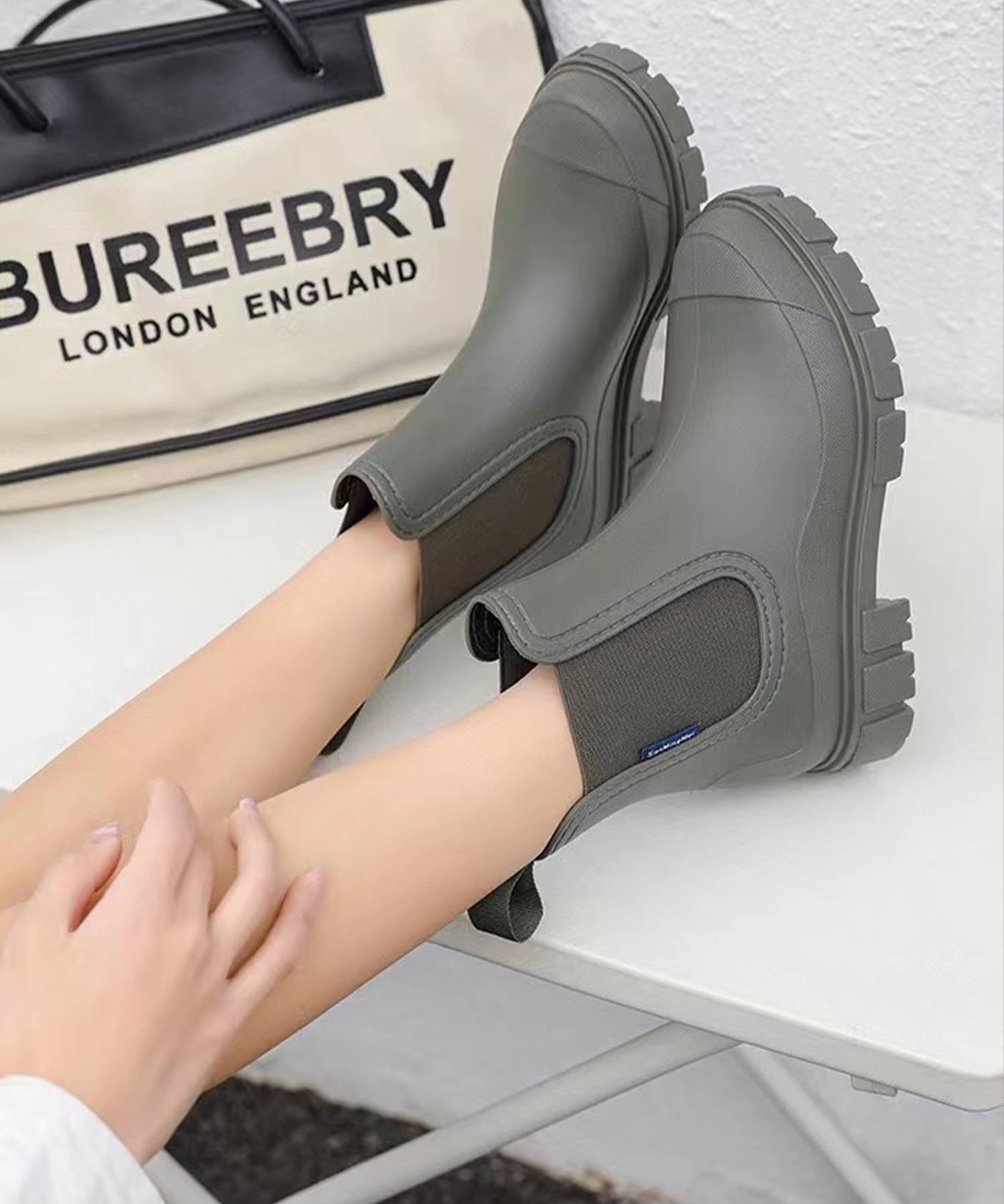 楽天市場】【チェルシーブーツスタイル】 レインブーツ レディース