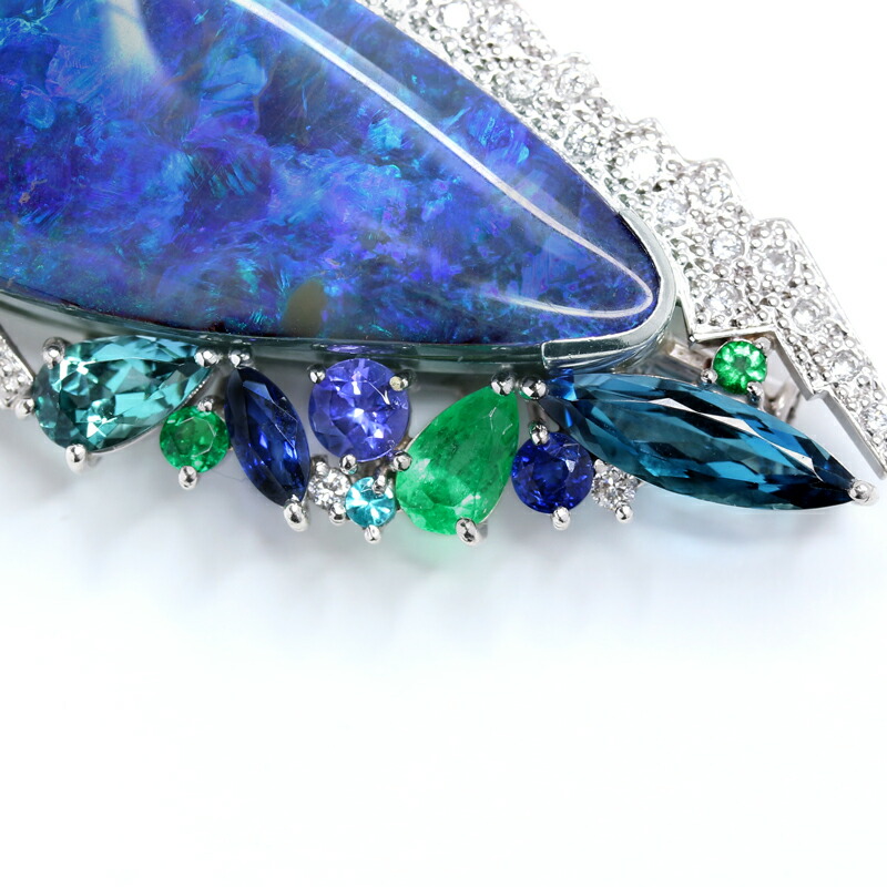 楽天市場】ボルダーオパール 28.25ct ブローチ/ペンダントトップ PT900