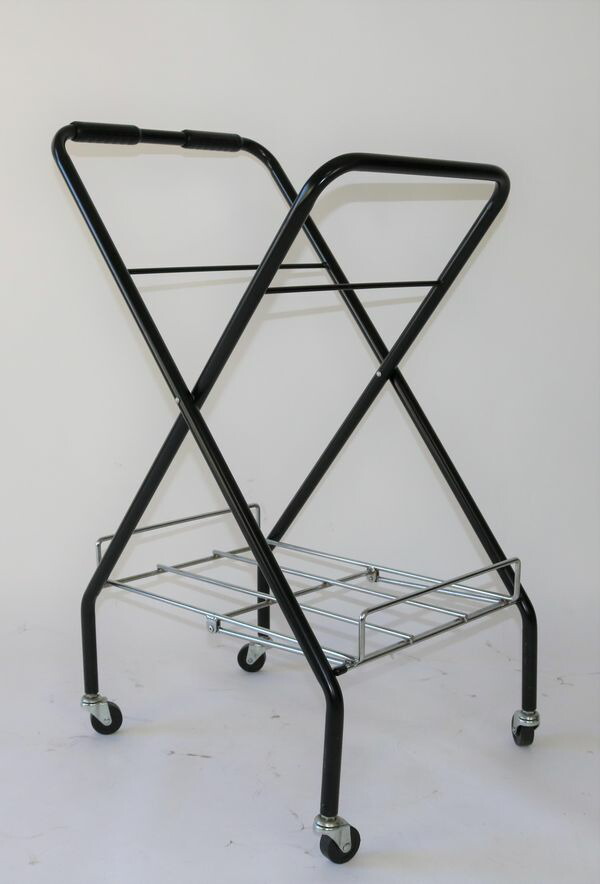 楽天市場】テニスボールキャリー折りたたみ式（カゴ無し） ブラック