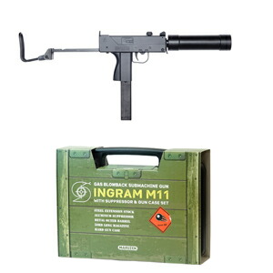 マルゼンM11 ニューイングラム GBB マガジン＋ドットサイト＋ケース