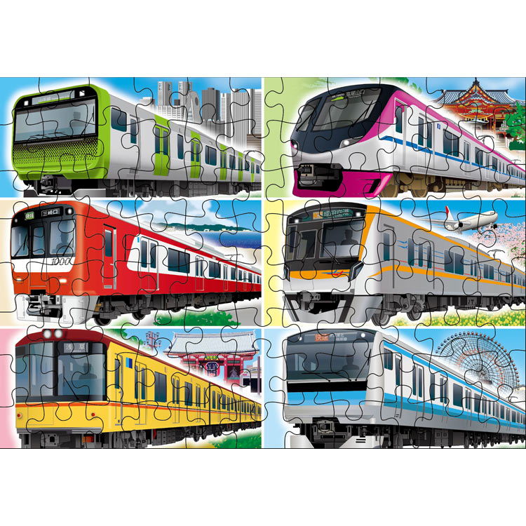 楽天市場】ジグソーパズル STEP4 都市を走る電車 54ピース KMN-JP-45