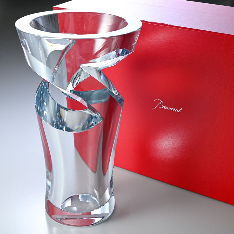 楽天市場】【名入れ可有料】バカラ Baccarat 花瓶 ベース トルネード