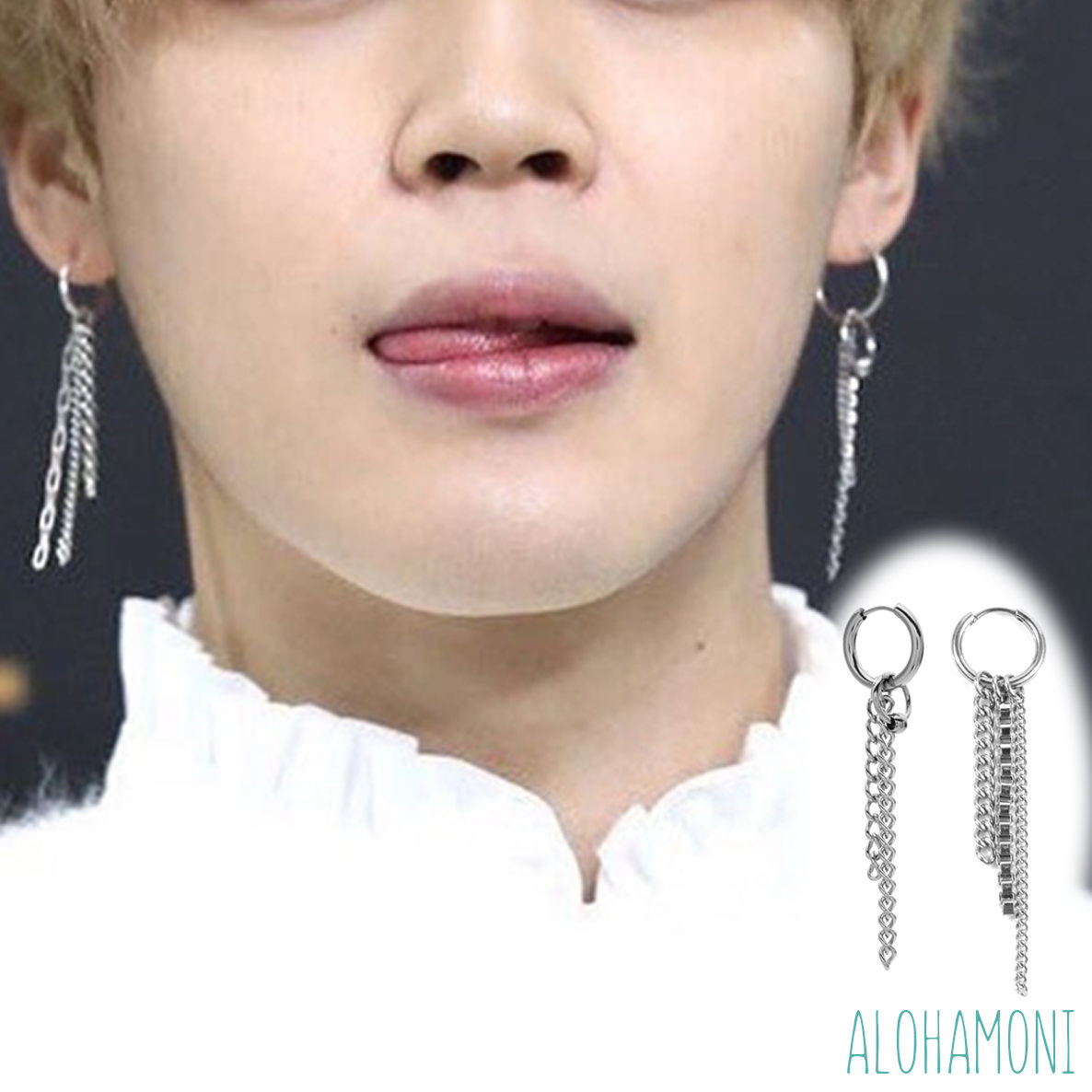 楽天市場】BTS 防弾少年団 ジミン 着用モデル フープピアス 2連