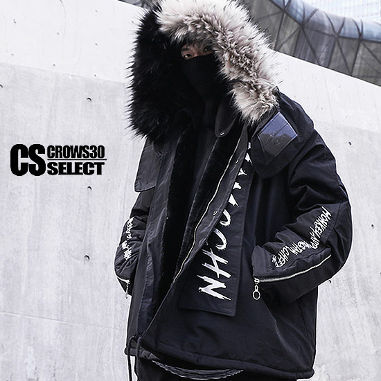 楽天市場】モッズコート メンズ ボリュームネック 刺繍 カラー切替