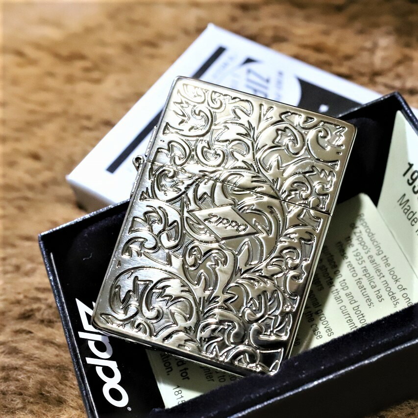 楽天市場】1935 レプリカ 両面アラベスク シルバー ZIPPO 四角いジッポ