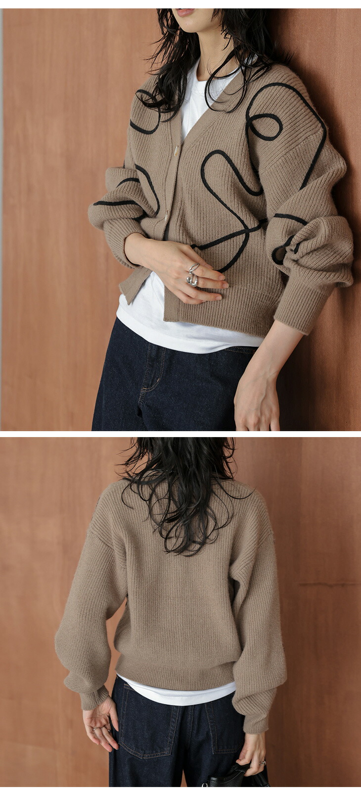 楽天市場】【60％OFFクーポン対象】カーディガン リボン Vネック