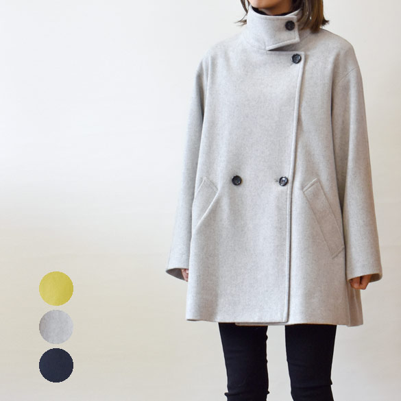 楽天市場】カフネ（cafune）PECOLAMB スタンドカラー ハーフコート