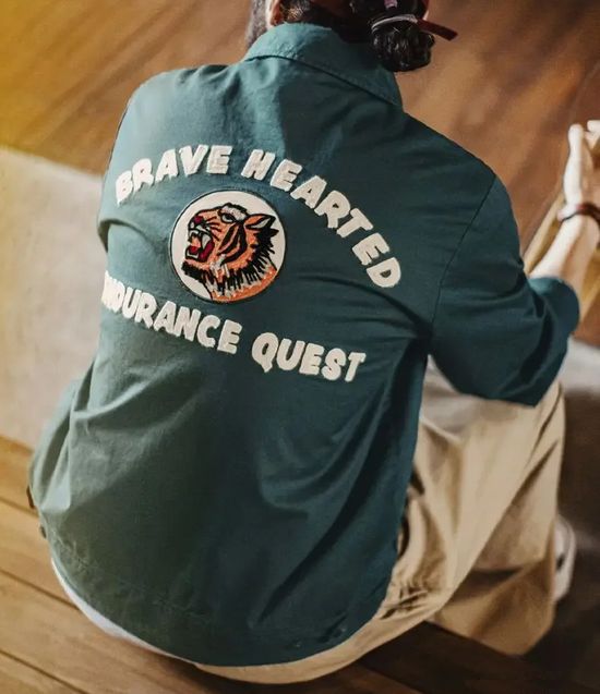 楽天市場】メンズ ワークジャケット 刺繍コットン ジップアップ