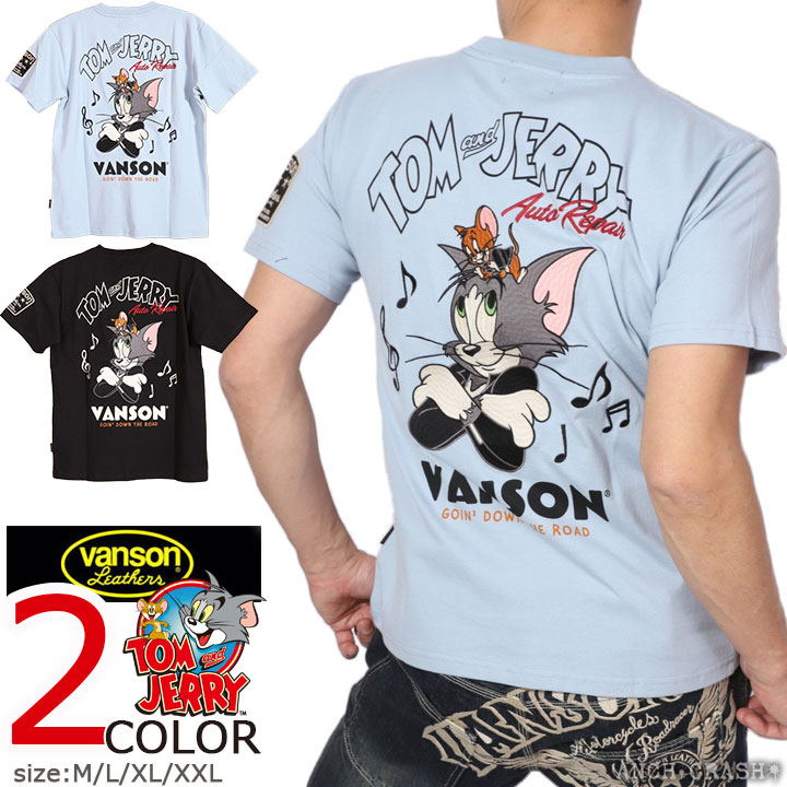 楽天市場】VANSON トムとジェリー コラボ 半袖Tシャツ TJV-2413