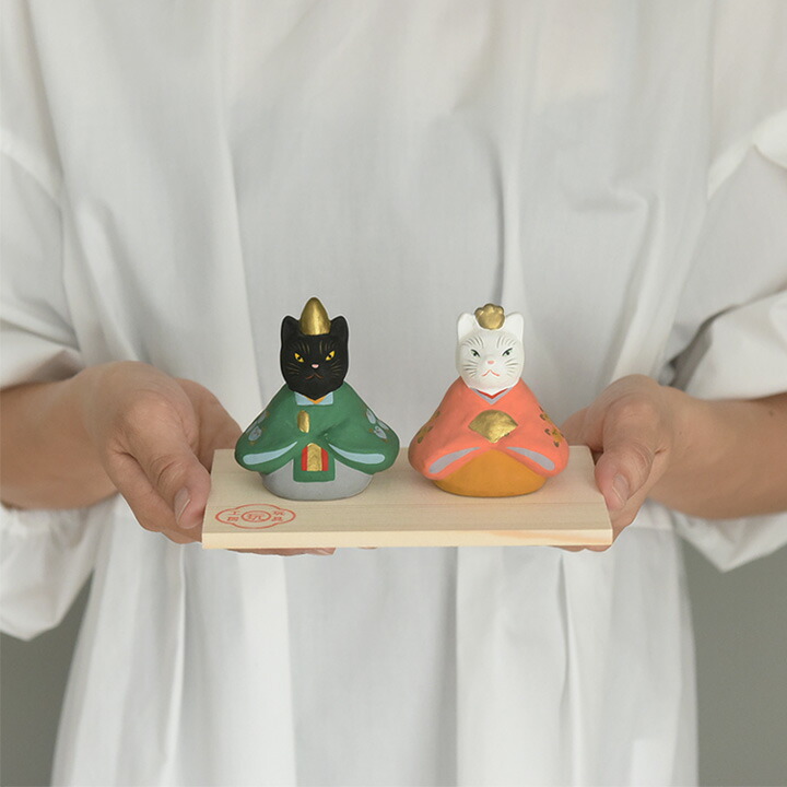 楽天市場】猫の雛飾り 玩具工房 日本製/雛人形 コンパクト おしゃれ