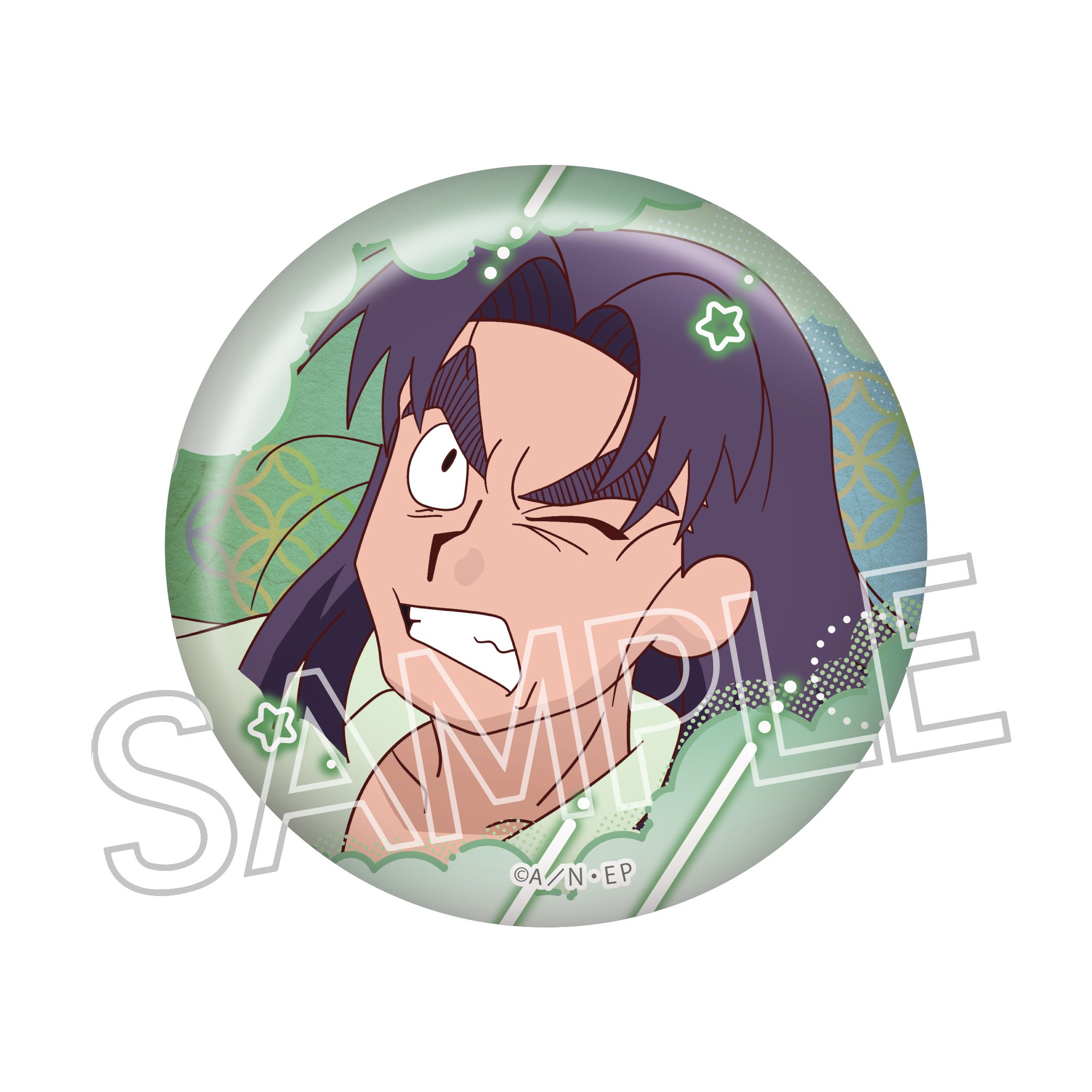 楽天市場】忍たま乱太郎 百面相缶バッジ 寝巻き姿の段 潮江文次郎 缶