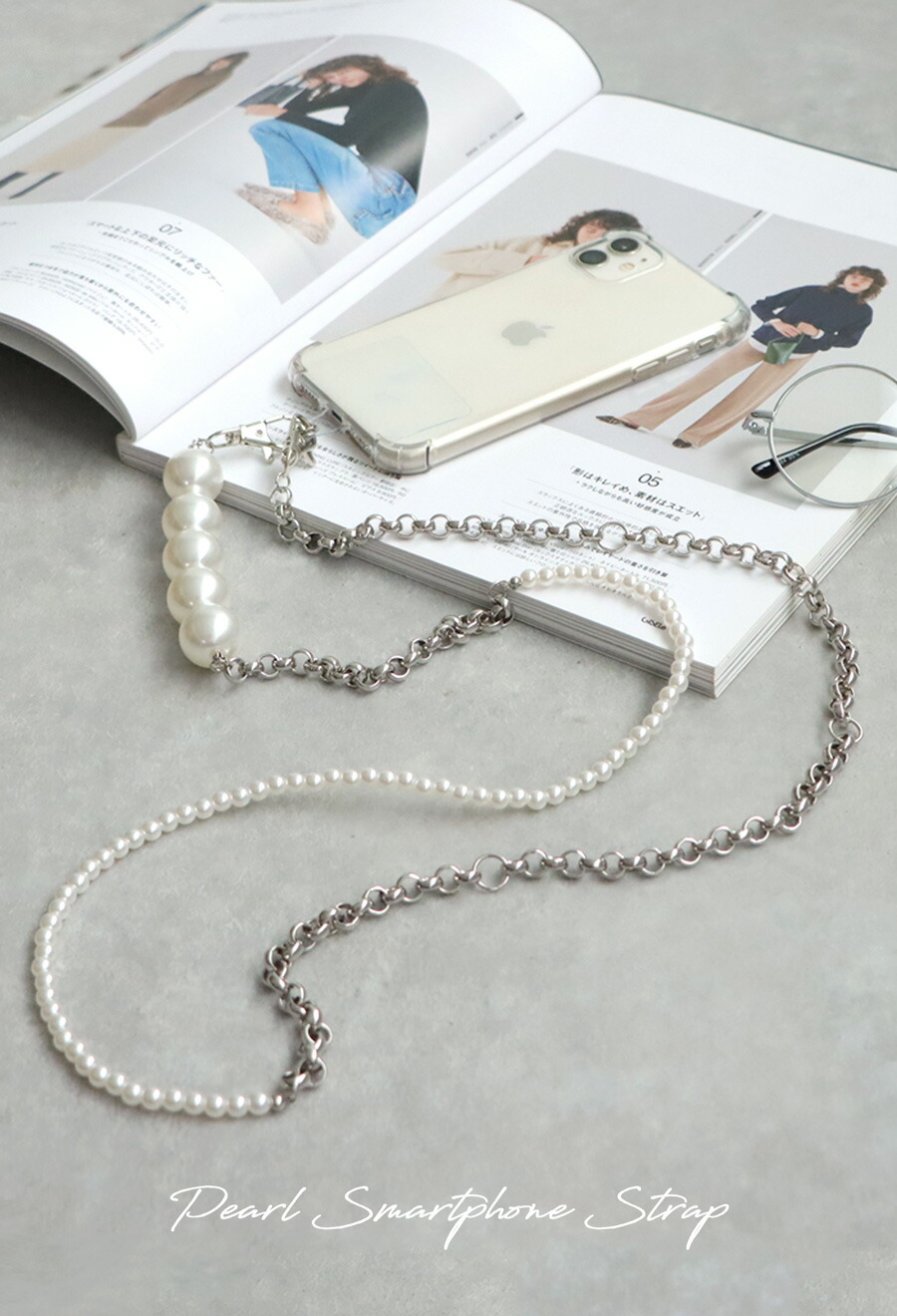 楽天市場】パールスマホストラップ マルチストラップ レディース