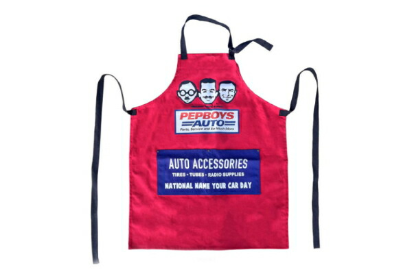 楽天市場】アメリカン雑貨 ワークエプロンPEP レッド 赤 ロゴ USA