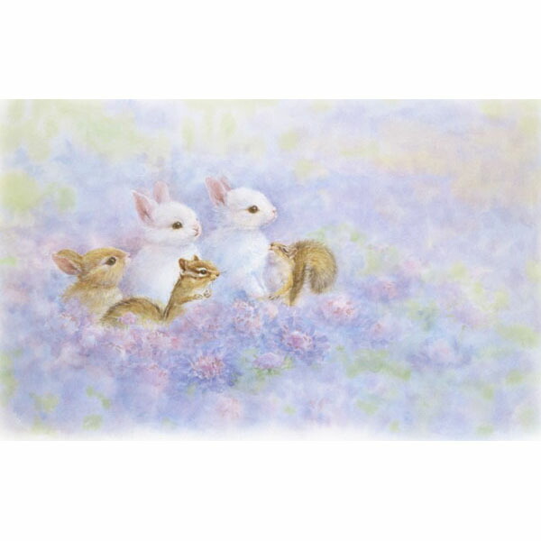 楽天市場】土田穣 絵画・アート(版画額装品)/みんな一緒にね/ウサギ