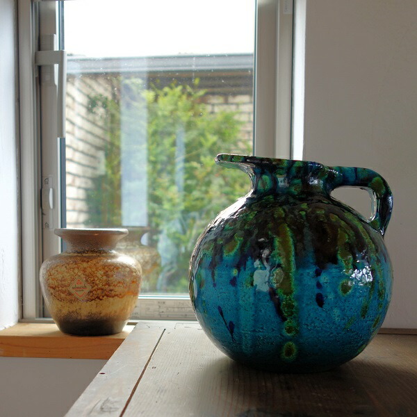 楽天市場】ヴィンテージ 陶器 花瓶 フラワーベース 水差し西ドイツ Fat