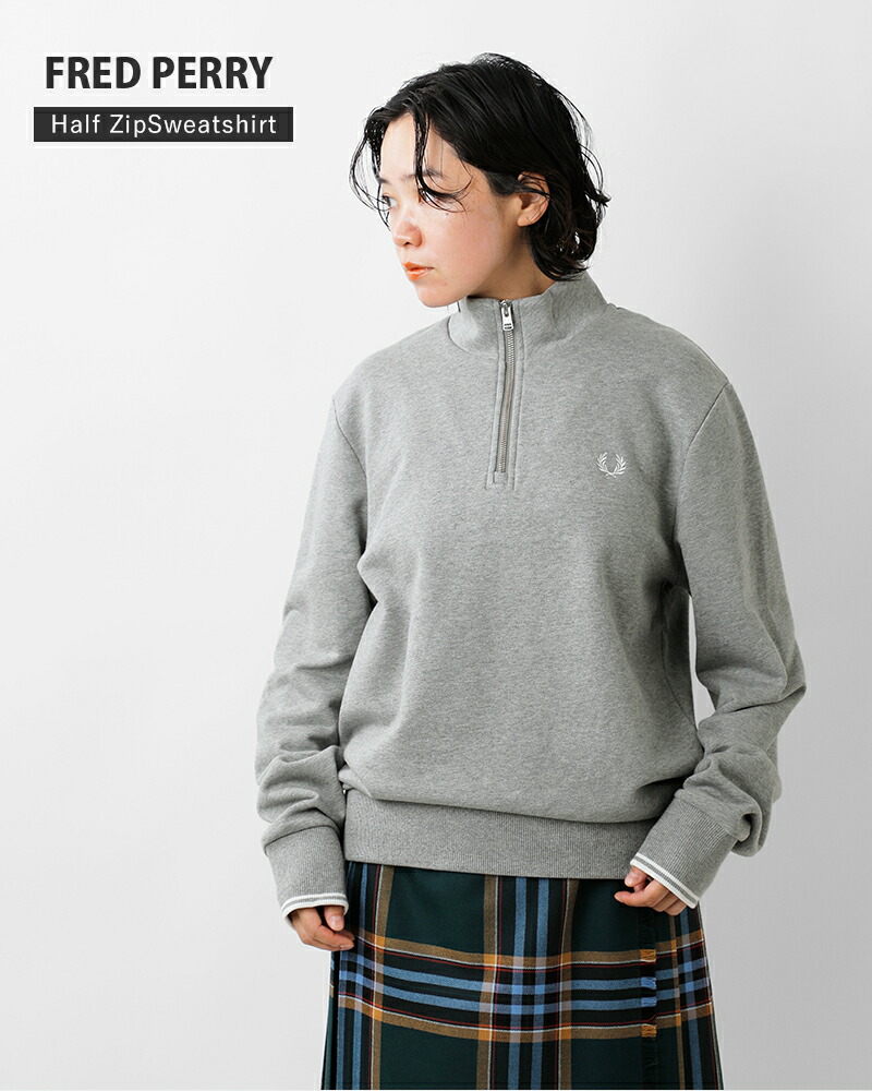 楽天市場】FRED PERRY フレッド ペリー コットン 裏毛 ハーフジップ