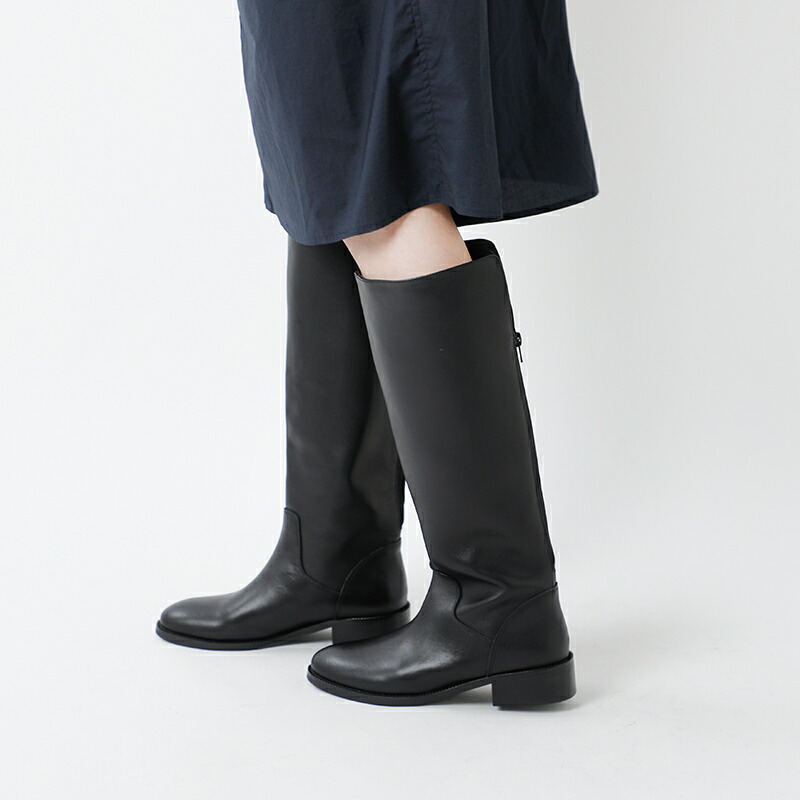 楽天市場】REMME レメ カウレザー バックジッパー ロングブーツ zh