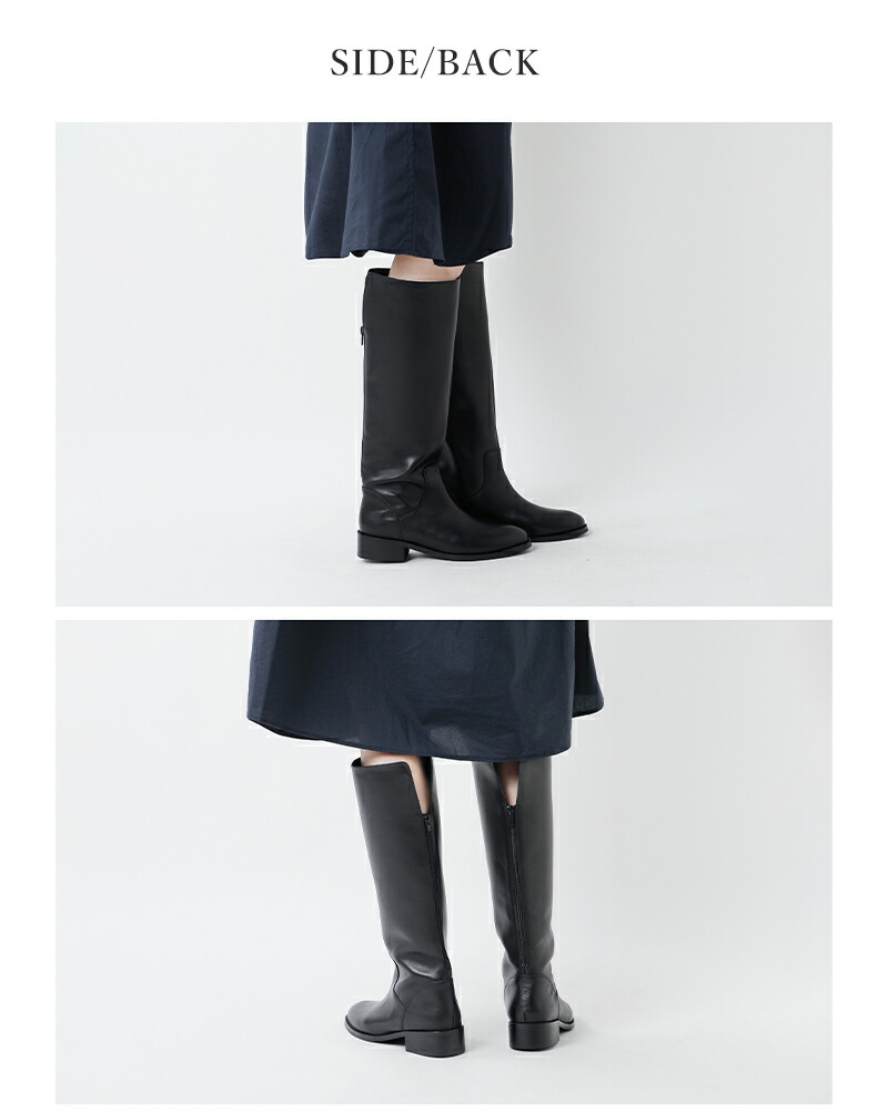 楽天市場】REMME レメ カウレザー バックジッパー ロングブーツ zh