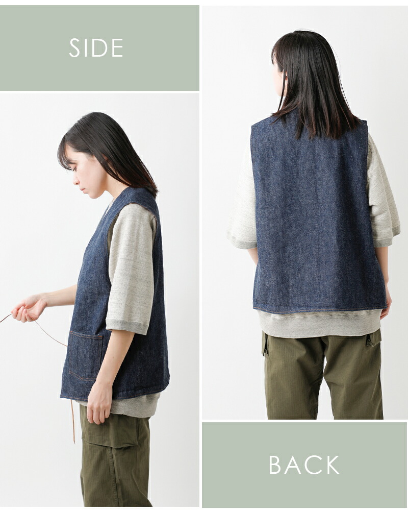 楽天市場】or slow オアスロウ ヒッピーズ リバーシブル デニム ベスト