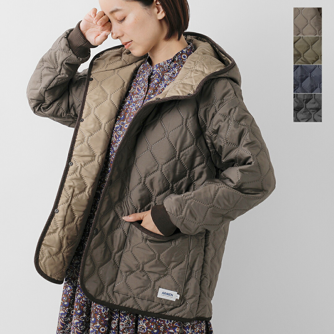 楽天市場】ARMEN アーメン ヒートキルト オーバーサイズ フーデッド